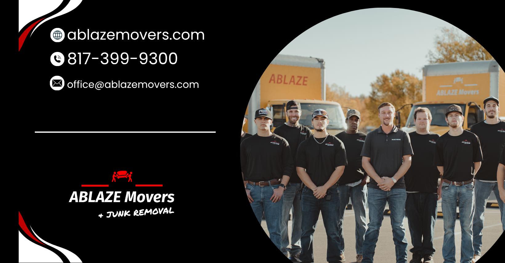 Ablaze Firefighter Moving logo