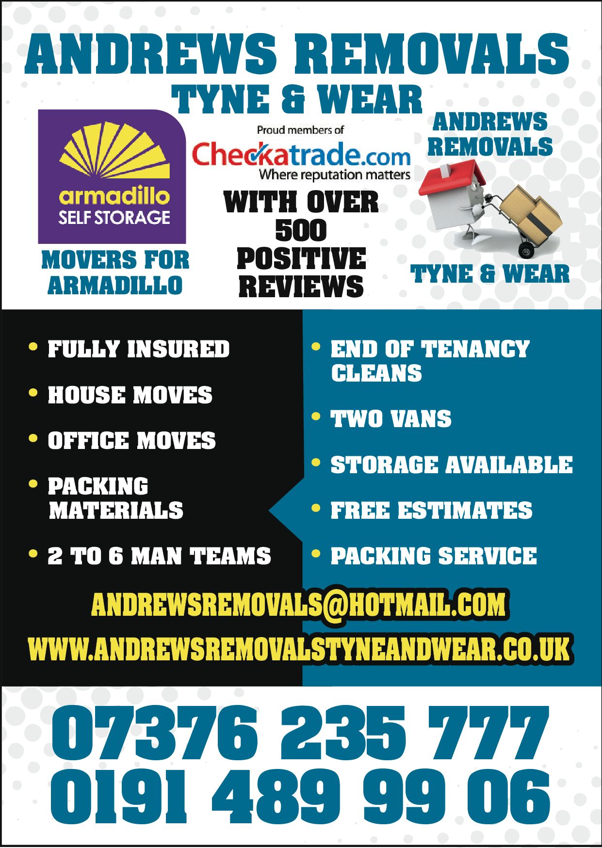 Andrews Removals Tyne and wear logo