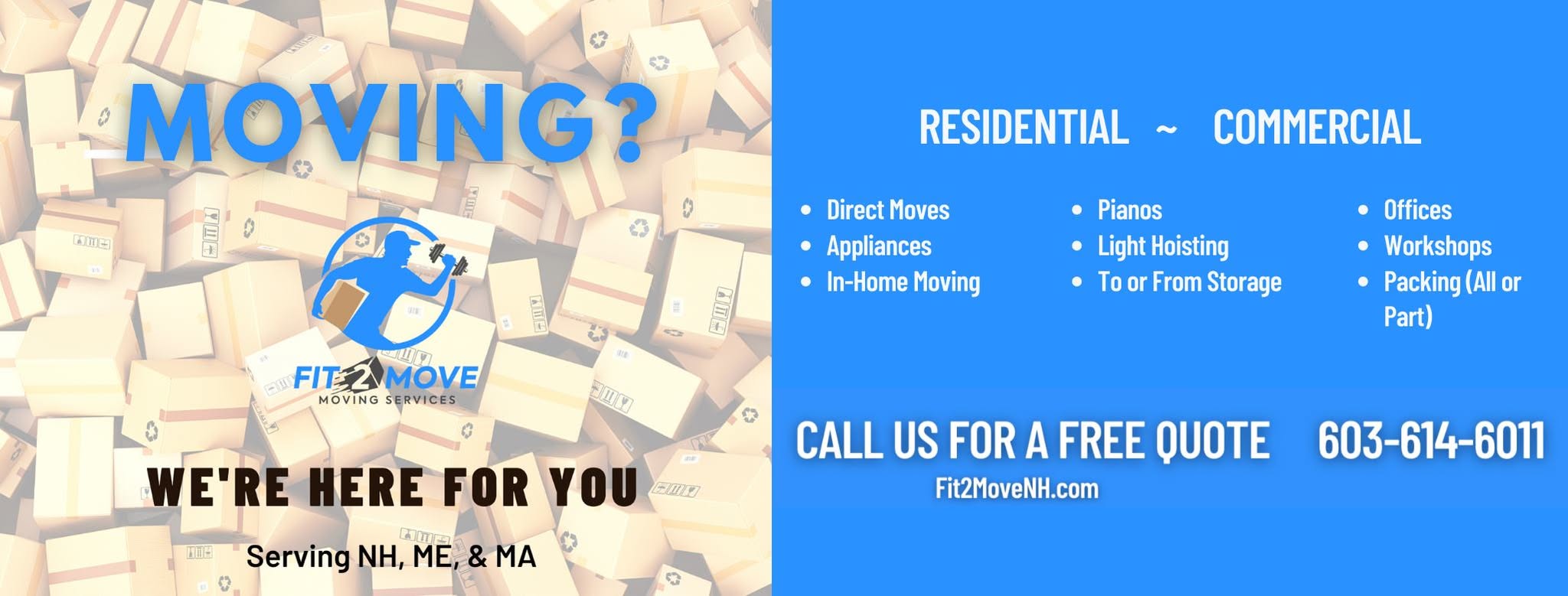 Fit 2 Move Moving Services logo