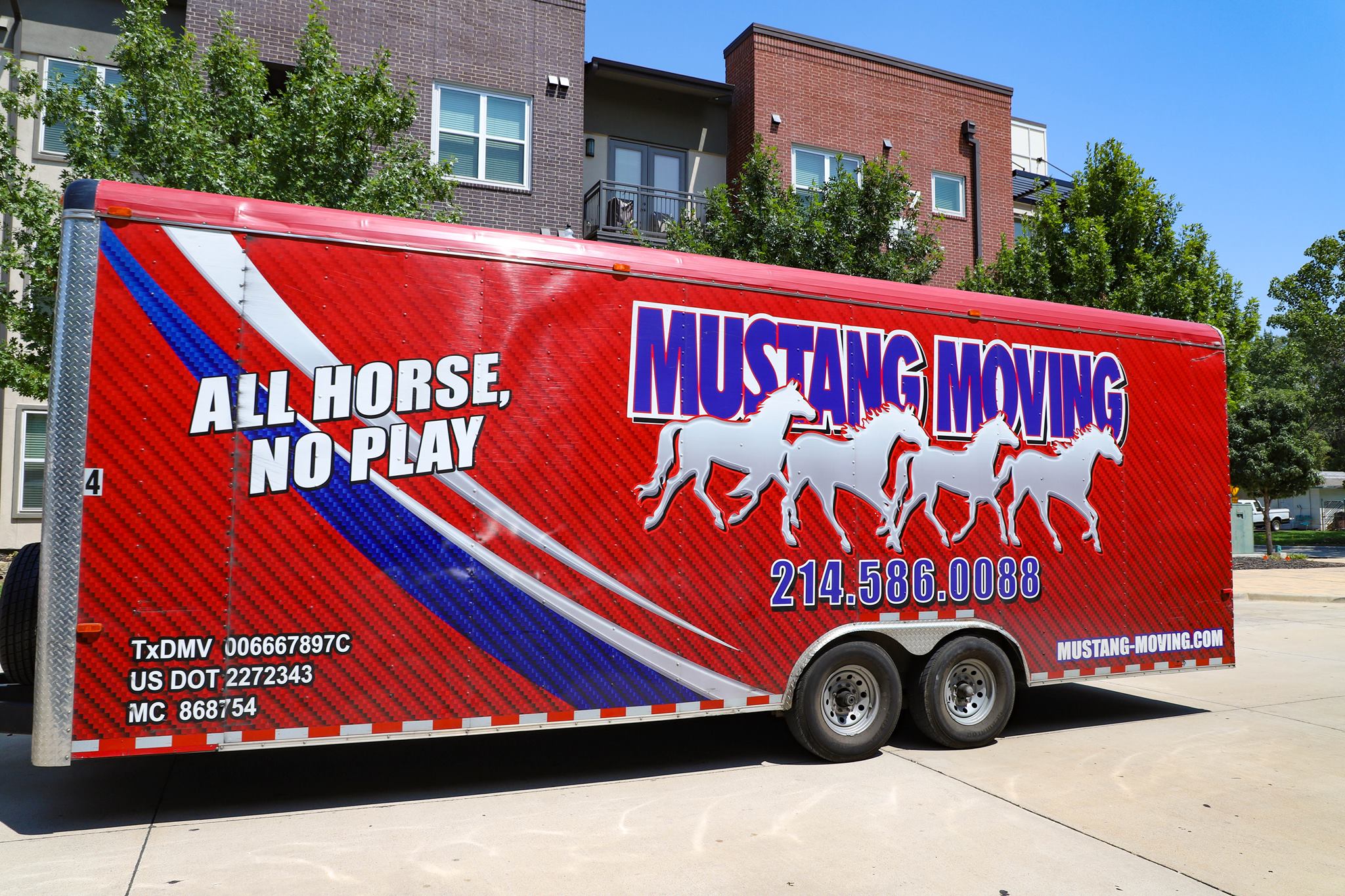 Movers of Dallas | Mustang Moving logo