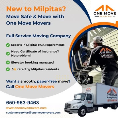 One Move Movers: Residential & Commercial Office Movers in Bay Area logo