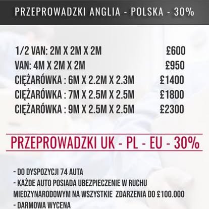 Przeprowadzki Anglia Polska -30% Raffa Transport image 4