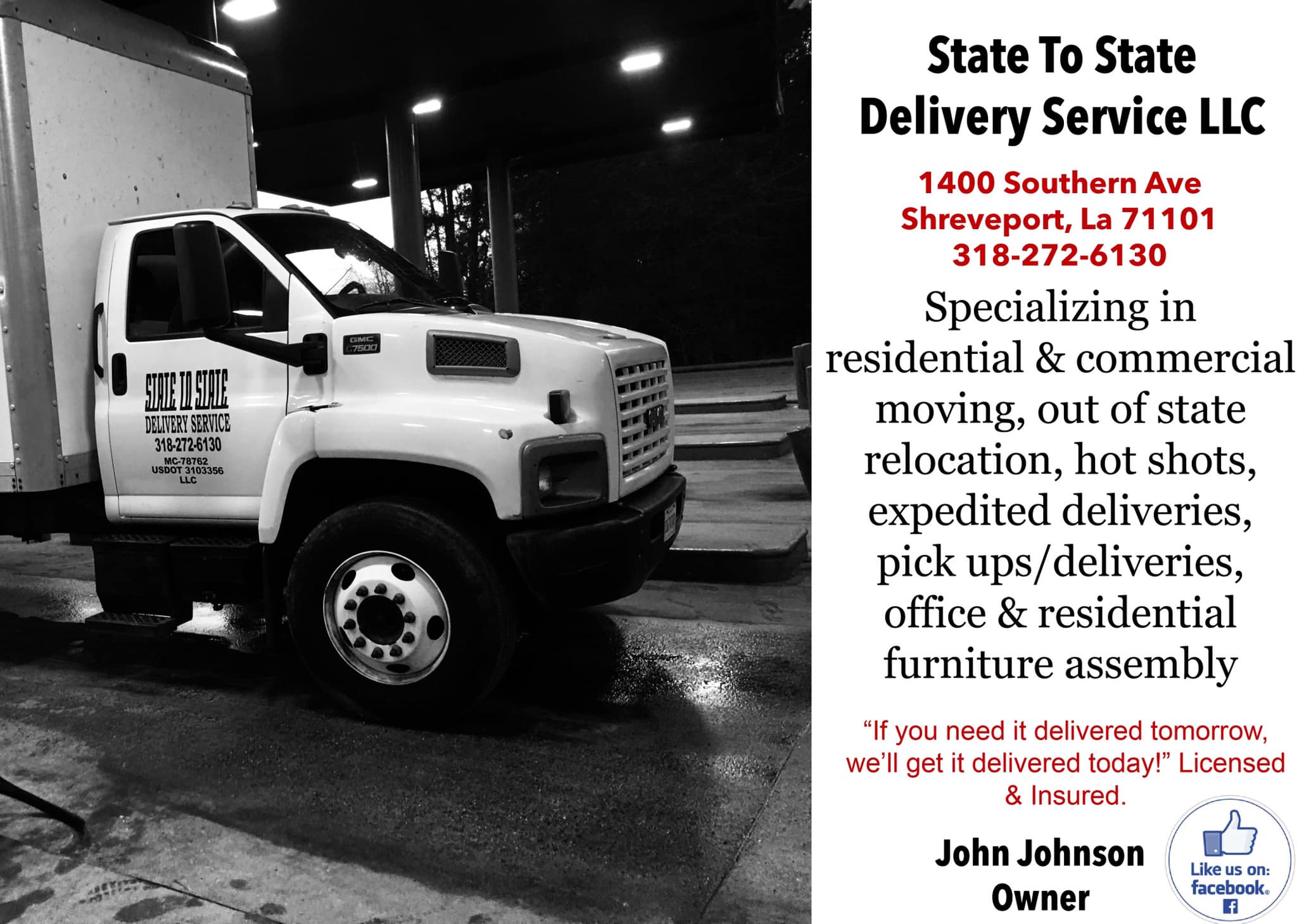 State To State Delivery Service LLC logo