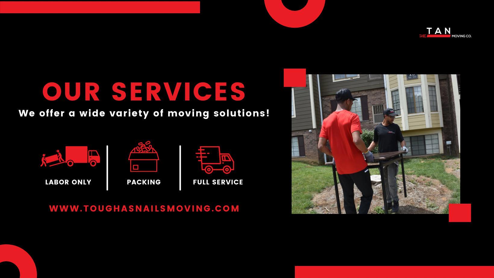 Tough as Nails Moving LLC logo