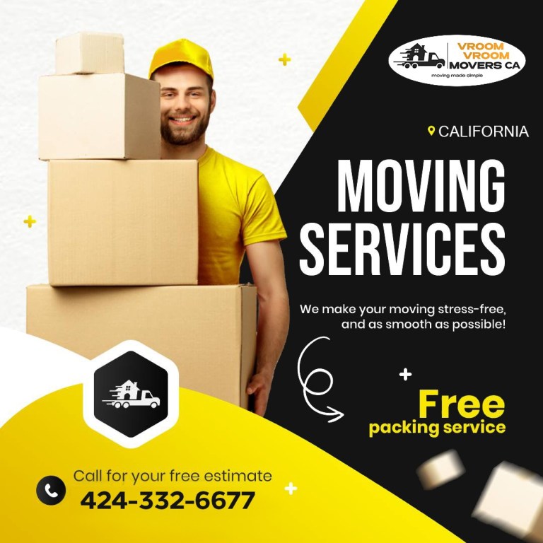 Vroom Vroom Movers CA logo